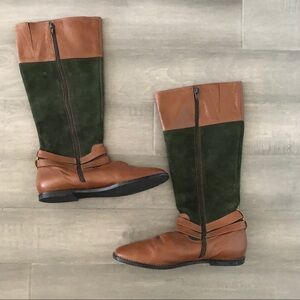 RIDING Boots Brown suede/leather sz 9.5